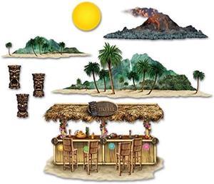 Tiki Bar & Island Props Party Accessory (1 count) (8/Pkg)