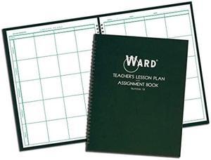 Ward 18 Lesson Plan Book, Wirebound, 8 Class Periods/Day, 11 x 8-1/2, 100 Pages, Green (HUB18)