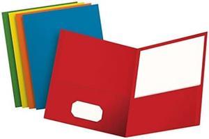 Oxford Two-Pocket Folders, Assorted Colors, Letter Size, 25 per box (57513)