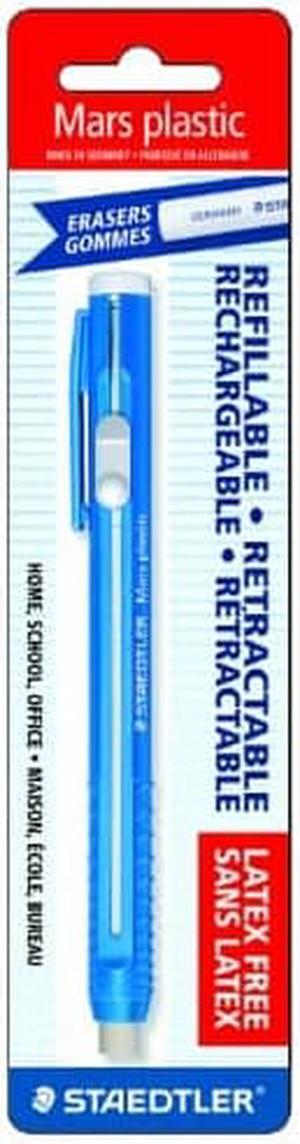 Staedtler Mars Plastic Eraser Refillable Holder, Includes Eraser (52850BK),Blue