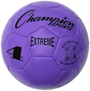 Champion Sports Extreme Series Soccer Ball Size 4  Youth League All Weather Soft Touch Maximum Air Retention  Kick Balls for Kids 812  Competitive and Recreational Futbol Games Purple