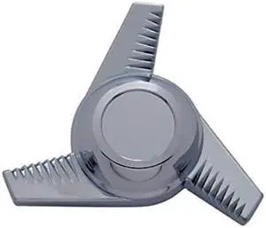 United Pacific Chrome Plastic 3 Bar Right Swing Hub Cap Spinner Only