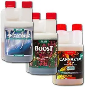 CANNA Boost, Cannazym, Rhizotonic Plant Additives Hydroponic Nutrient Bundle (1 Liter)