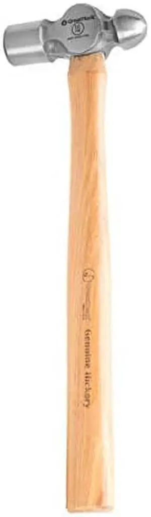 GreatNeck BP16 16 Oz. Hickory Ball Peen Hammer | Perfect for Riveting, Shaping, & Bending Metal | Ball Peen Hammer is Ideal for Striking Chisels & Punches | Rugged Ball Peen Hammer with Hickory Handle