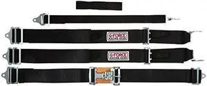 G-Force 6030BK Black 5-Point Pull-Down Latch and Link H-Type Shoulder Harness Set