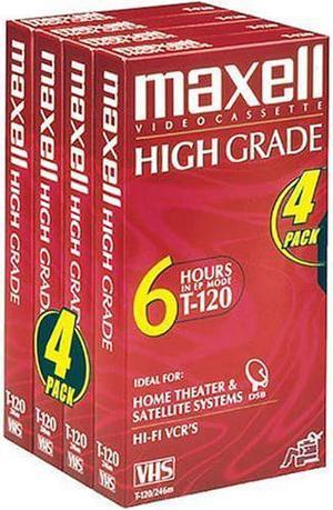 Maxell HG T-120 VHS Tape (4-Pack) (Discontinued by Manufacturer)