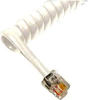 Cablesys GCHA444006-FWH 6 Telephone Handset Cord White Cablesys GCHA444006-FWH 6 Telephone Handset Cord White