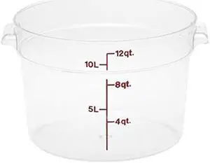 Cambro RFS12148 White Poly Round 12 Qt Container Cambro RFS12148 White Poly Round 12 Qt Container