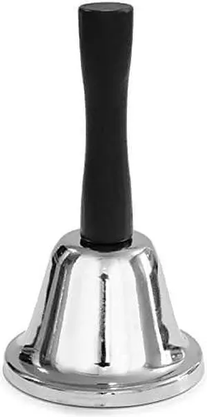 DMI Hand & Call Bell to Care for The Sick and Elderly/ Signal Dinner/ Call for Pets, Silver, 4.75"