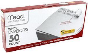 Mead #10 Envelopes, Press-It Seal-It, White, 50/Box (75024)