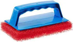 STAR BRITE Scrub Pad with Handle (Medium) (Red) (040130)