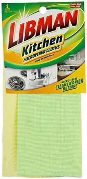 Libman 322 Premium Kitchen Microfiber Cloths for Kitchen Cleaning