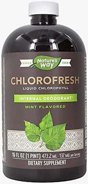 Natures Way Chlorofresh Liquid Chlorophyll Internal Deodorant, unflavored 16 oz