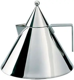 Alessi Il Conico 90017 - Design Water Kettle with Handle, Stainless Steel, 2 lt