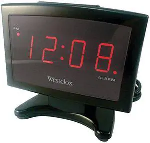 Westclox 70014 Plasma LED Alarm Clock, 0.9-Inch