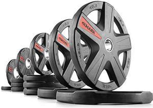 XMark TEXAS STAR 205 lb Set Olympic Plates, Patented Design, One-Year Warranty, Olympic Weight Plates