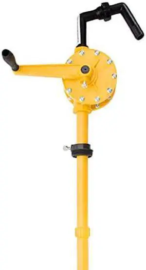 OEMTOOLS 24470 Rotary Barrel Pump, Polypropylene Drum Hand Pump for Water-Based Solutions, 55 Gallon Water Barrel Pump, Chemical Barrel Pump, Fast Flow Rate