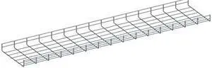 Quest Manufacturing Wire Mesh Cable Tray, 10 x 4"W x 2"H, Zinc (CT1004-03),Silver