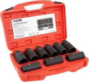 OEM TOOLS 27188 Deluxe 6 Pt Axle Nut Socket Set, 9Piece
