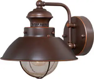 Vaxcel OW21581BBZ Nautical - 8 Outdoor Wall Sconce, Burnished Bronze Finish with Seeded glass