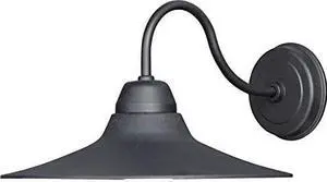 Maxim 10114BK Dockside Classic RLM Styles Nylon Outdoor Wall Sconce for Coastal Area, 1-Light 60 Watt, 9"H x 14"W, Black