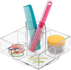 OnDisplay Rotating Acrylic Cosmetic/Makeup Organizer Tray, Clear