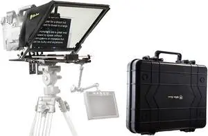 glide gear TMP 750 17 Professional Video camera Tablet Teleprompter 7030 Beam Splitting glass with Hard Protective carry case