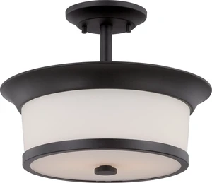 Nuvo Lighting 605550 Two Light Semi Flush Mount, BronzeDark Nuvo Lighting 605550 Two Light Semi Flush Mount, BronzeDark
