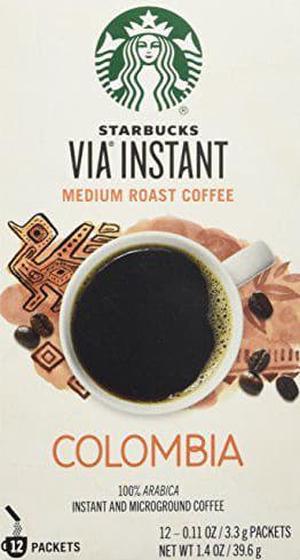 Starbucks VIA Colombia Coffee Medium Instant 14 Ounce