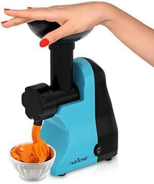 Nutrichef Ncim30 Electric Maker Fruit Sorbet Machine Makes Healthy Vegan Ice Cream Desserts, Soft Serve Gelato, Smoothie, Slushie, Frozen Dairy Free Yogurt W/Recipe Book, One Size, Blue