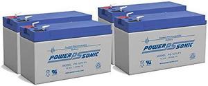 Power Sonic 12V 7AH UPS Battery Replaces Vision CP1270 CP 1270 MK ES7-12 - 4 Pack