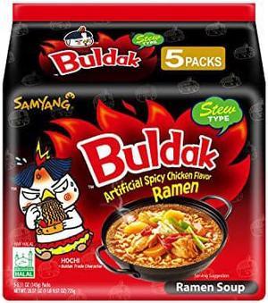 Samyang Bulldark Spicy Fried Chicken Roasted Ramen Noodles Stew Type (5 Packs)