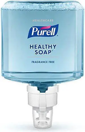 PURELL Healthcare HEALTHY SOAP gentle and Free Foam, Fragrance Free, 1200 mL Hand Soap Refill for PURELL ES8 Touch-Free Dispenser (Pack of 2) - 7772-02
