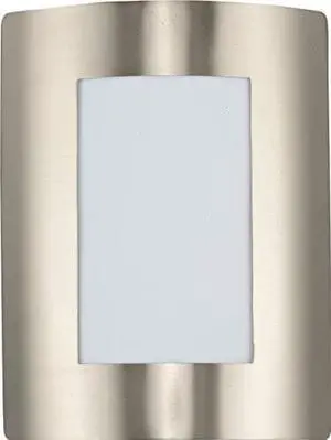 Maxim 64332WTSST View JA8 Compliant Geometric Polycarbonate Shade Outdoor LED Wall Sconce, 1-Light 9 Watt, 11"H x 8"W, Stainless Steel