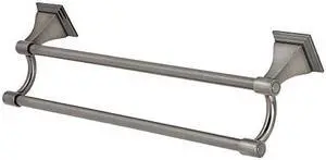 Kingston Brass BAH612318BS Monarch Dual Towel Bar, Black Stainless