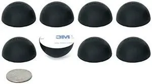 1.25" Platinum Silicone Hemisphere Bumper, Non-Skid Isolation Feet with Adhesive - 20 Duro - 8 Pack