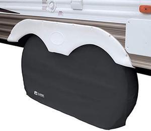 Classic Accessories Over Drive RV Dual Axle Wheel Cover, Wheels 27" - 30"DIA, Black, 1-Piece
