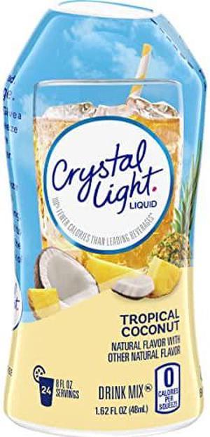 crystal Light Liquid Energy Drink, Tropical coconut, 162 fl oz (Pack of 8)