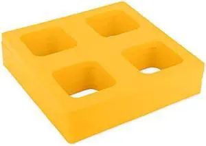 Camco Durable Leveling Block Caps - Securely Fits on Top of Your Leveling Blocks to Create An Even Surface Without Increasing Stack Height - 4 Pack (44500) , Yellow