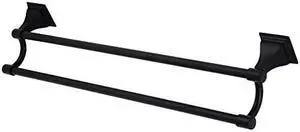 Kingston Brass BAH6123MB Monarch Dual Towel Bar, Matte Black