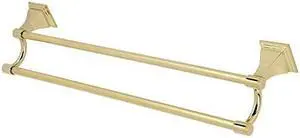 Kingston Brass BAH6123PB Monarch Dual Towel Bar, Polished Brass