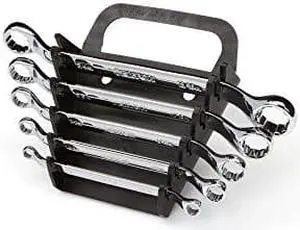 TEKTON 45-Degree Offset Box End Wrench Set, 5-Piece (1/4-13/16 in.) - Holder | WBE23405
