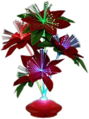 blinkee Christmas Fiber Optic Flower Centerpiece Red Light Up Decoration blinkee Christmas Fiber Optic Flower Centerpiece Red Light Up Decoration