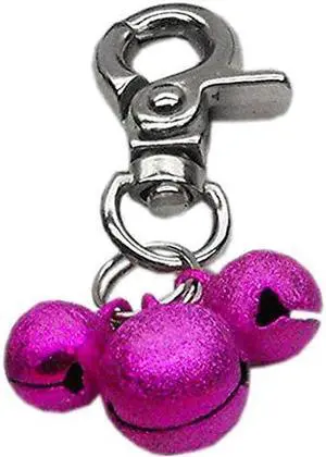 Mirage Pet Products Lobster Claw Bell Charm for Pets, Bright Pink Mirage Pet Products Lobster Claw Bell Charm for Pets, Bright Pink