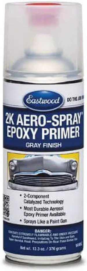 Eastwood Catalyzed Technology 2K AeroSpray Epoxy Durable Primer Gray 12 Oz