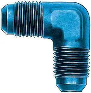 Aeroquip FCM2186 Blue Anodized Aluminum -03AN 90-Degree Coupler