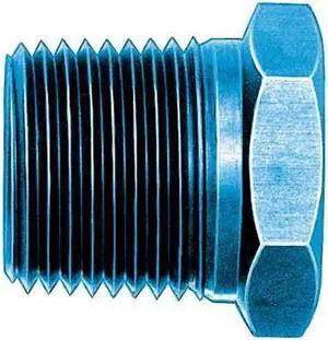 Aeroquip FCM2139 Blue Anodized Aluminum 1/2" to 3/8" Reducer Pipe Bushing