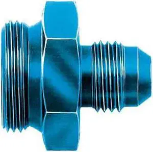 Aeroquip FCM2114 Blue Anodized Aluminum Carburetor Adapter