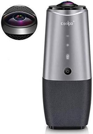 Video Conference Camera - 4K Conference Camera with Microphone, 360° View Conference Camera, AI-Sensor Facecapture Camera with 4 Microphone, All-in-One Conference Webcam for Zoom Skype Hangout Meeting