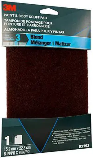 3M Paint & Body Scuff Pad, For Scuffing Primer or the Blend Area Prior to Painting, 6in x 9 in